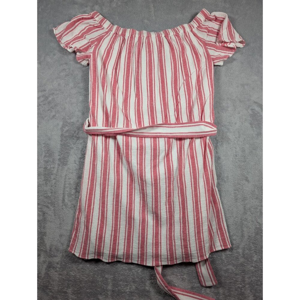 Michael Kors Dress Womens Size Medium Pink Linen Off The Shoulder Knee Length - Picture 7 of 7
